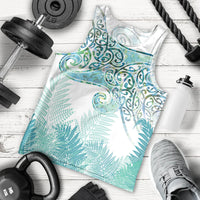 Aotearoa Maori Koru Curves Men Tank Top Mossy Paua Shell