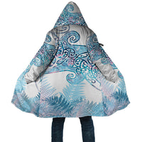 Aotearoa Maori Koru Curves Cloak Aqua Paua Shell LT7 Unisex Blue - Polynesian Pride