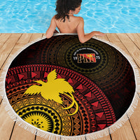 Papua New Guinea Independence Beach Blanket Tapa Circle