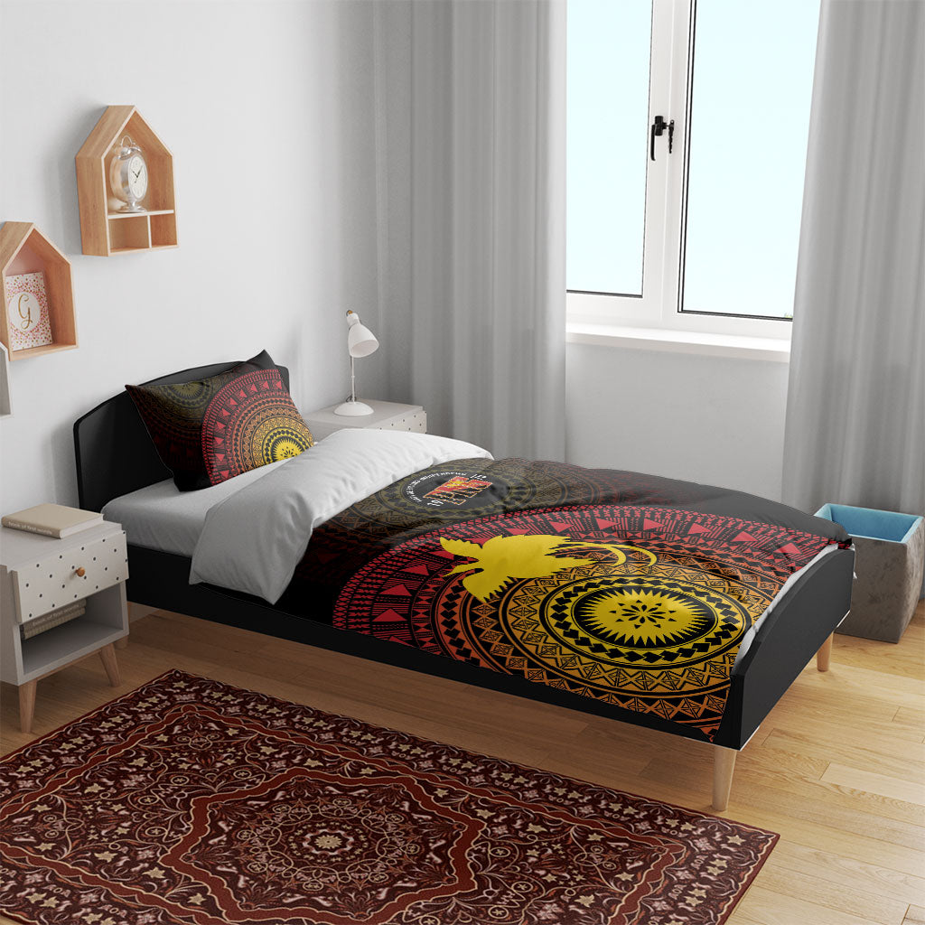 Papua New Guinea Independence Bedding Set Tapa Circle