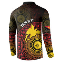 Papua New Guinea Independence Personalized Button Sweatshirt Tapa Circle