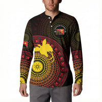 Papua New Guinea Independence Personalized Button Sweatshirt Tapa Circle
