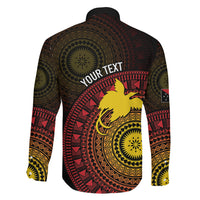 Papua New Guinea Independence Personalized Family Matching Off Shoulder Maxi Dress and Hawaiian Shirt Tapa Circle