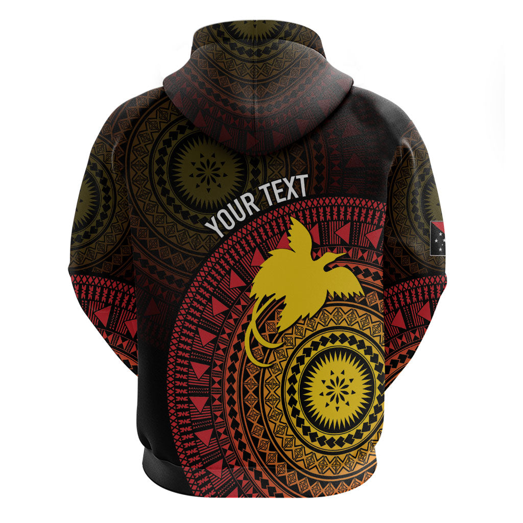 Papua New Guinea Independence Personalized Hoodie Tapa Circle