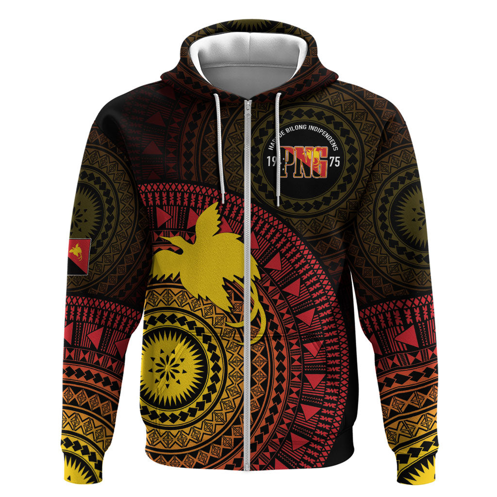 Papua New Guinea Independence Personalized Hoodie Tapa Circle