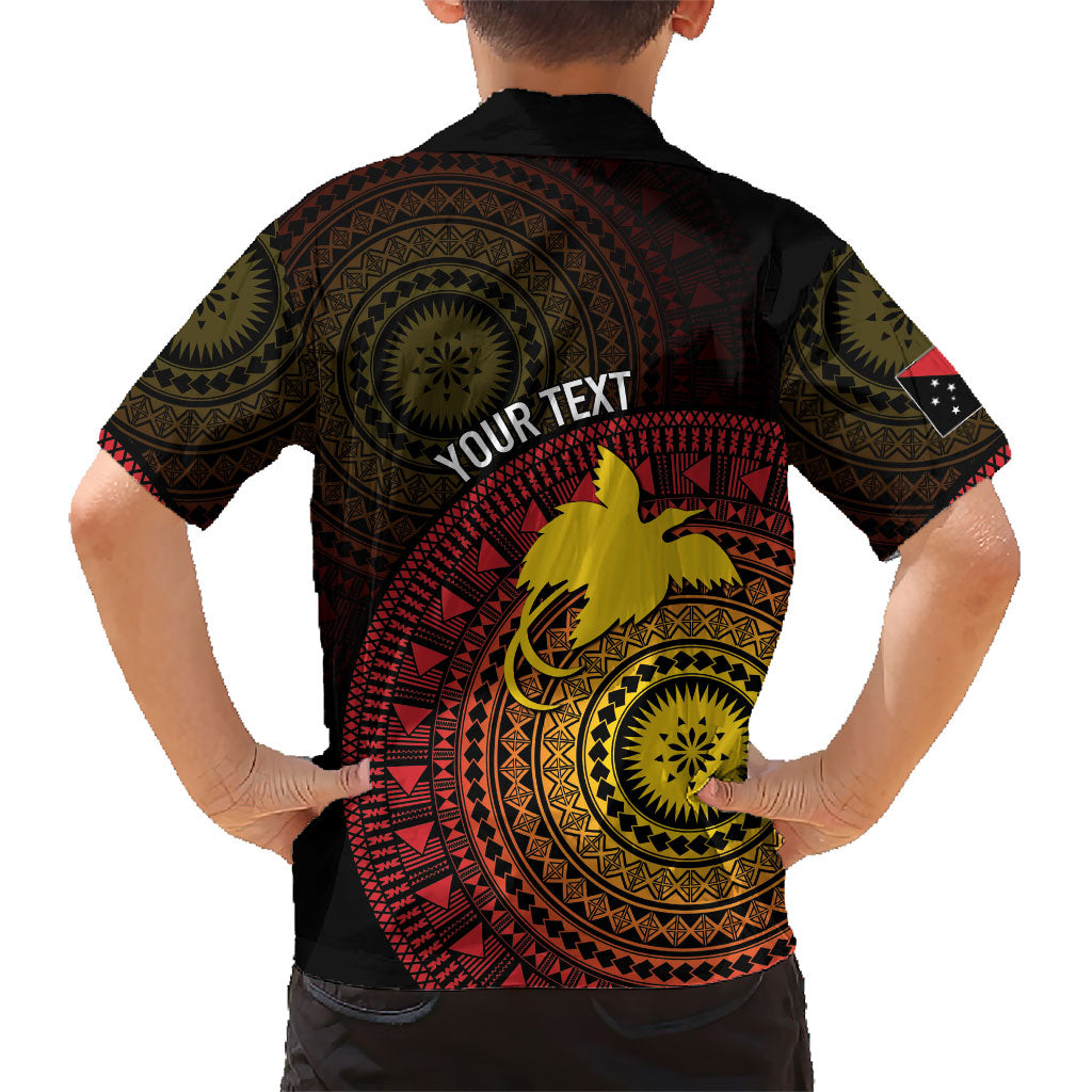 Papua New Guinea Independence Personalized Kid Hawaiian Shirt Tapa Circle