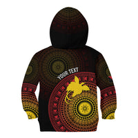 Papua New Guinea Independence Personalized Kid Hoodie Tapa Circle