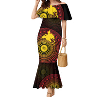 Papua New Guinea Independence Personalized Mermaid Dress Tapa Circle