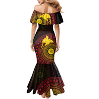 Papua New Guinea Independence Personalized Mermaid Dress Tapa Circle