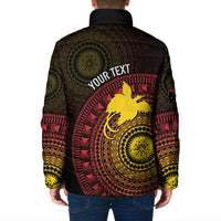 Papua New Guinea Independence Personalized Padded Jacket Tapa Circle