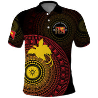 Papua New Guinea Independence Personalized Polo Shirt Tapa Circle