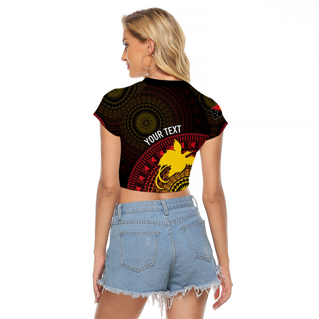 Papua New Guinea Independence Personalized Raglan Cropped T Shirt Tapa Circle