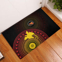 Papua New Guinea Independence Rubber Doormat Tapa Circle