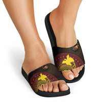 Papua New Guinea Independence Slide Sandals Tapa Circle