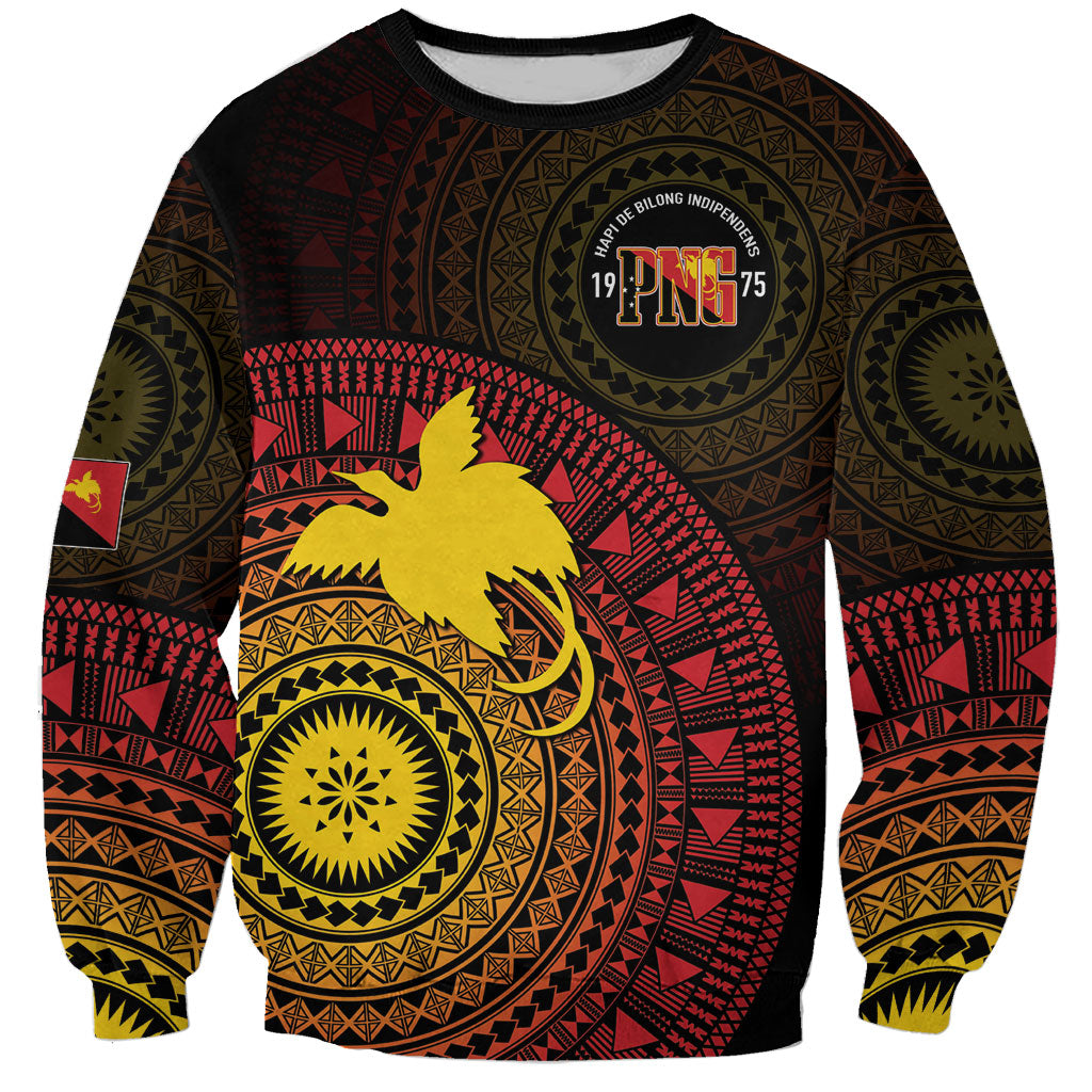 Papua New Guinea Independence Personalized Sweatshirt Tapa Circle