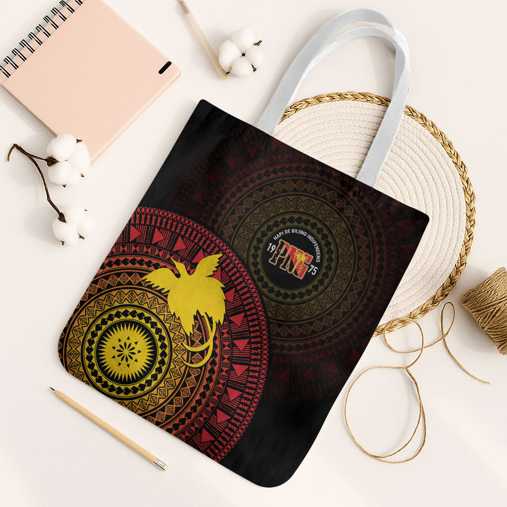 Papua New Guinea Independence Tote Bag Tapa Circle