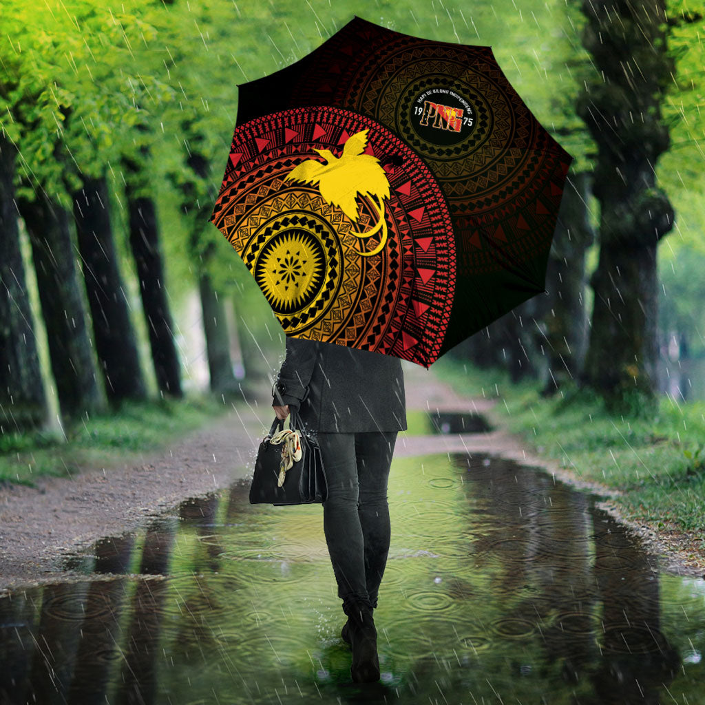 Papua New Guinea Independence Umbrella Tapa Circle