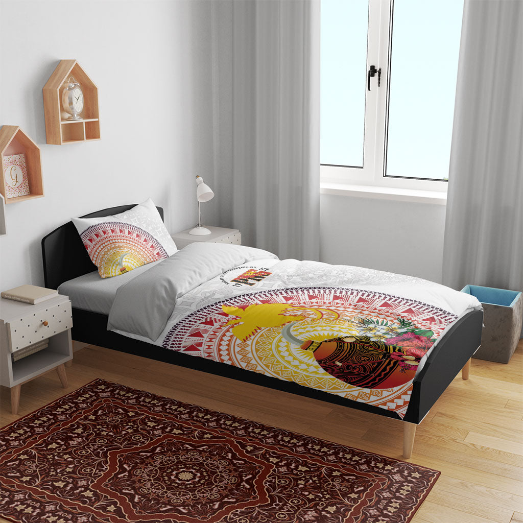 Hapi De Bilong Indipendens Papua New Guinea Bedding Set PNG Lime Pot