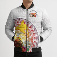 Hapi De Bilong Indipendens Papua New Guinea Bomber Puffer Jacket PNG Lime Pot