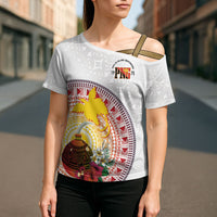 Hapi De Bilong Indipendens Papua New Guinea Cross Shoulder Shirt PNG Lime Pot