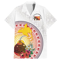 Hapi De Bilong Indipendens Papua New Guinea Family Matching Off The Shoulder Long Sleeve Dress and Hawaiian Shirt PNG Lime Pot
