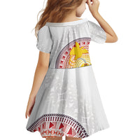 Hapi De Bilong Indipendens Papua New Guinea Family Matching Off Shoulder Short Dress and Hawaiian Shirt PNG Lime Pot