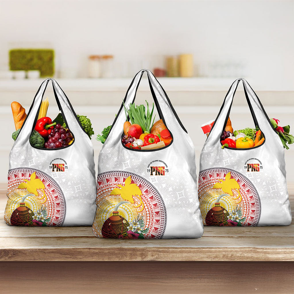 Hapi De Bilong Indipendens Papua New Guinea Grocery Bag PNG Lime Pot