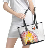 Hapi De Bilong Indipendens Papua New Guinea Leather Tote Bag PNG Lime Pot