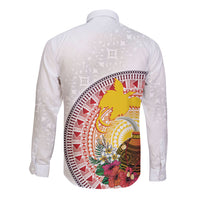 Hapi De Bilong Indipendens Papua New Guinea Long Sleeve Button Shirt PNG Lime Pot