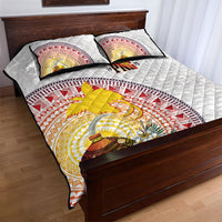 Hapi De Bilong Indipendens Papua New Guinea Quilt Bed Set PNG Lime Pot