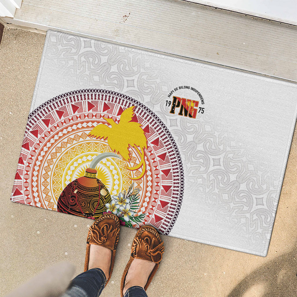 Hapi De Bilong Indipendens Papua New Guinea Rubber Doormat PNG Lime Pot