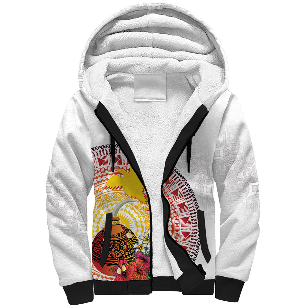 Hapi De Bilong Indipendens Papua New Guinea Sherpa Hoodie PNG Lime Pot