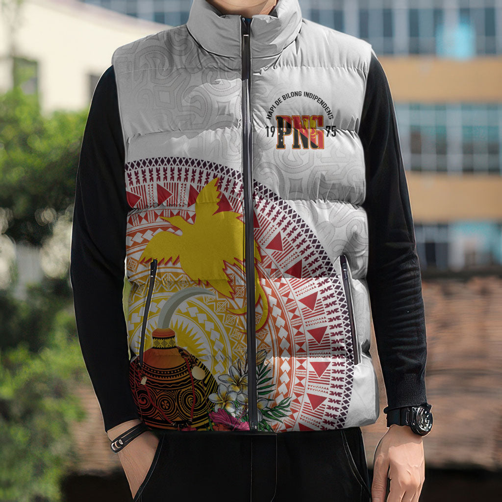 Hapi De Bilong Indipendens Papua New Guinea Sleeveless Puffer Jacket PNG Lime Pot