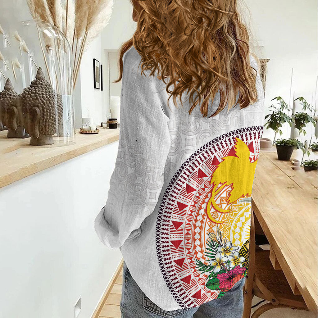 Hapi De Bilong Indipendens Papua New Guinea Women Casual Shirt PNG Lime Pot