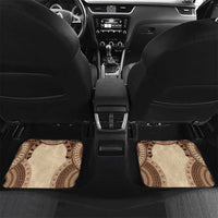 Bula Fiji Day 55th Anniversary Masi Tapa Car Mats Emerald Jubilee - Beige - Polynesian Pride