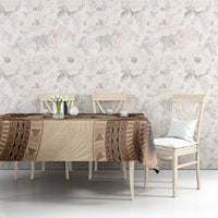 Bula Fiji Day 55th Anniversary Masi Tapa Tablecloth Emerald Jubilee - Beige - Polynesian Pride