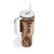 Bula Fiji Day 55th Anniversary Masi Tapa Tumbler With Handle Emerald Jubilee - Beige - Polynesian Pride