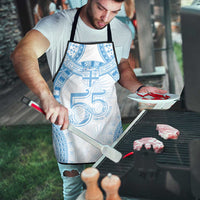 Bula Fiji Day 55th Anniversary Masi Tapa Apron Emerald Jubilee - Turquoise - Polynesian Pride