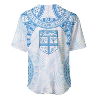 Bula Fiji Day 55th Anniversary Masi Tapa Baseball Jersey Emerald Jubilee - Turquoise - Polynesian Pride