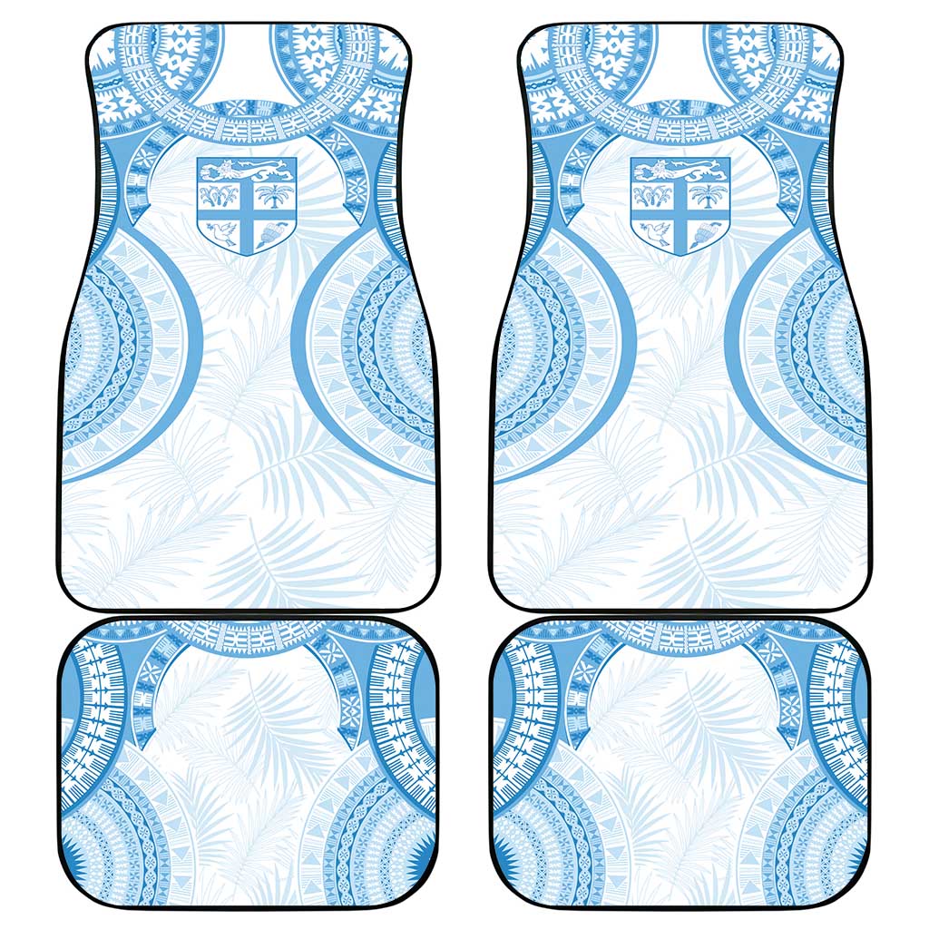 Bula Fiji Day 55th Anniversary Masi Tapa Car Mats Emerald Jubilee - Turquoise - Polynesian Pride