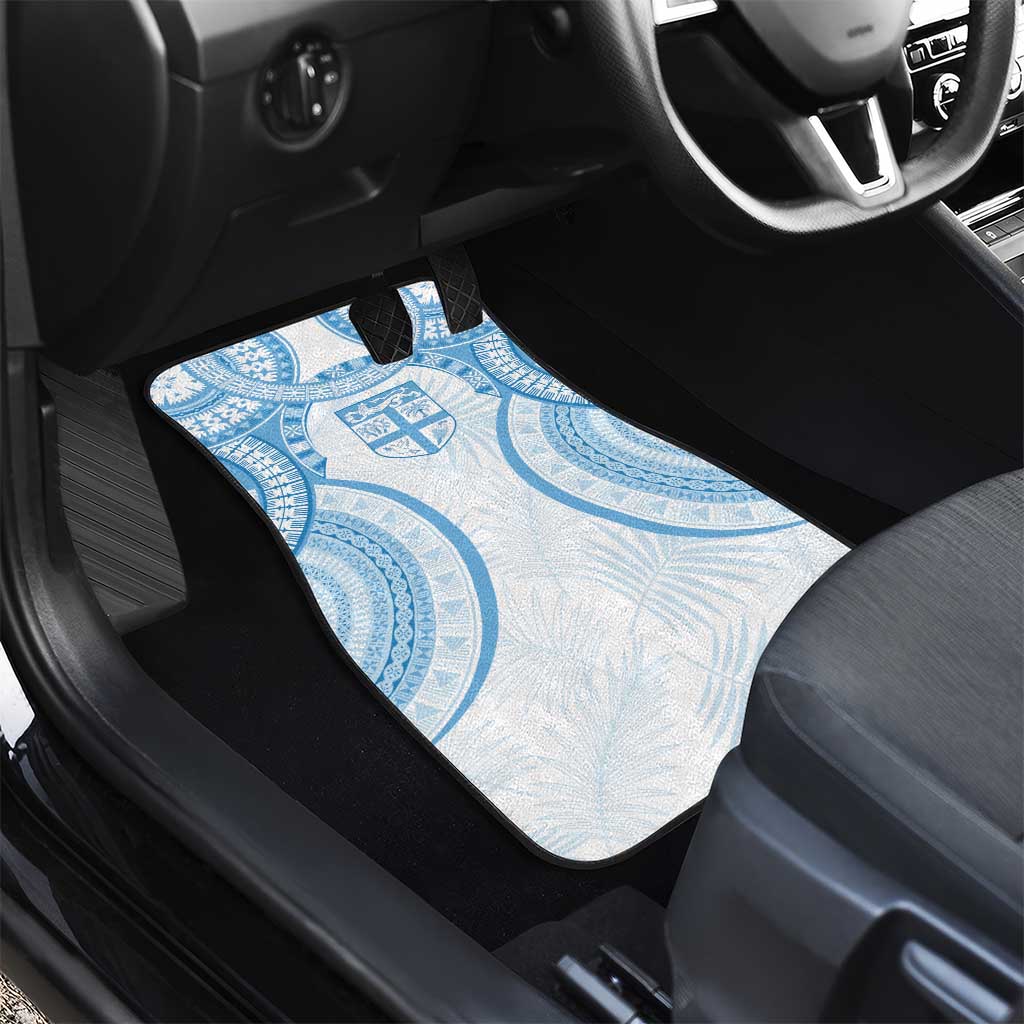 Bula Fiji Day 55th Anniversary Masi Tapa Car Mats Emerald Jubilee - Turquoise - Polynesian Pride