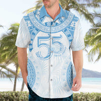 Bula Fiji Day 55th Anniversary Masi Tapa Hawaiian Shirt Emerald Jubilee - Turquoise - Polynesian Pride