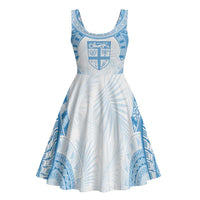 Bula Fiji Day 55th Anniversary Masi Tapa Midi Dress Emerald Jubilee - Turquoise - Polynesian Pride