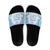 Bula Fiji Day 55th Anniversary Masi Tapa Slide Sandals Emerald Jubilee - Turquoise - Polynesian Pride