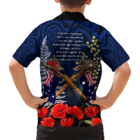 Anzac Day Aussie Mix Maori In Memories Family Matching Short Sleeve Bodycon Dress and Hawaiian Shirt LT7 - Polynesian Pride