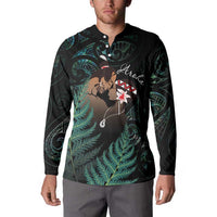 Maori Hongi Valentine Button Sweatshirt Aroha Ahau Ki A Koe