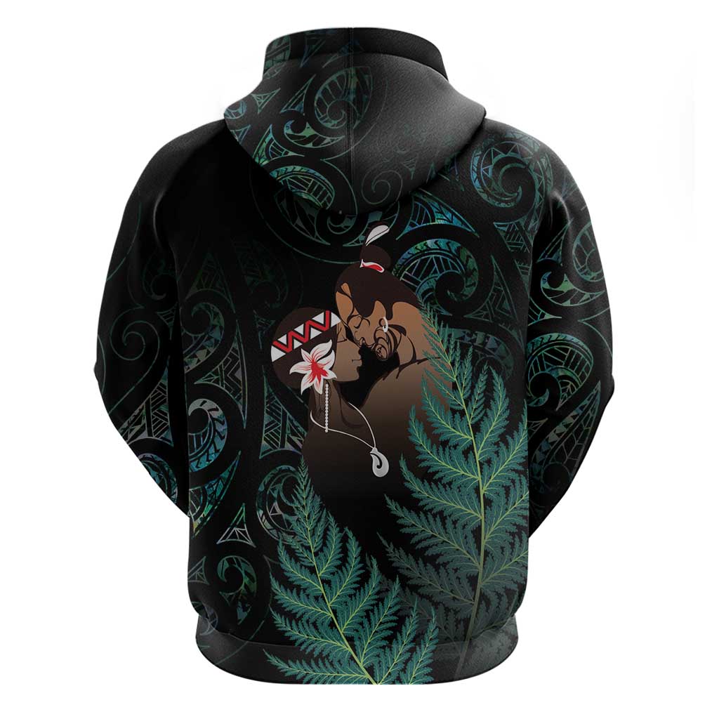 Maori Hongi Valentine Hoodie Aroha Ahau Ki A Koe