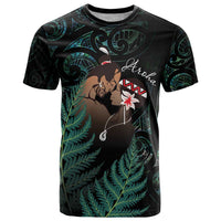 Maori Hongi Valentine T Shirt Aroha Ahau Ki A Koe LT7 Emerald - Polynesian Pride