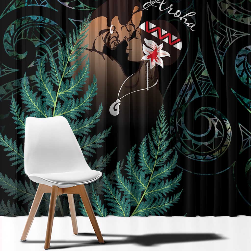 Maori Hongi Valentine Window Curtain Aroha Ahau Ki A Koe