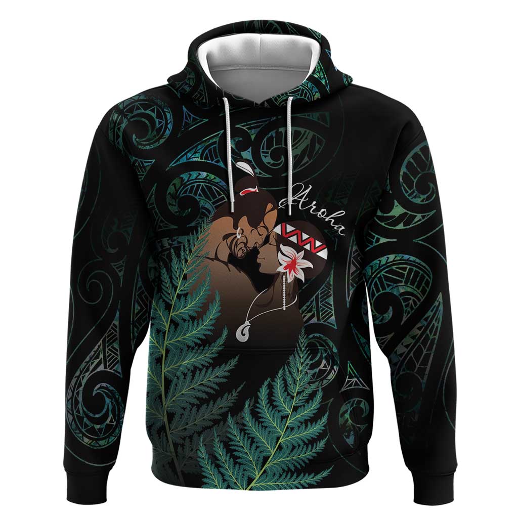 Maori Hongi Valentine Zip Hoodie Aroha Ahau Ki A Koe